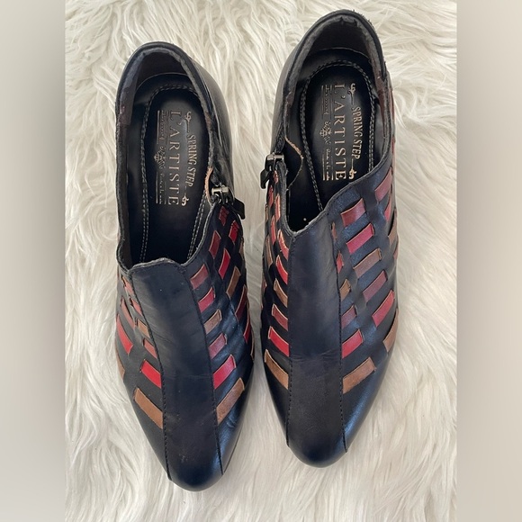 L’Artiste by Spring Step Brilliance Pump multi color leather woven unique - Picture 11 of 16